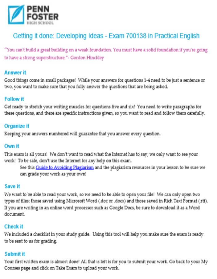 Student Checklist: Practical English Writing