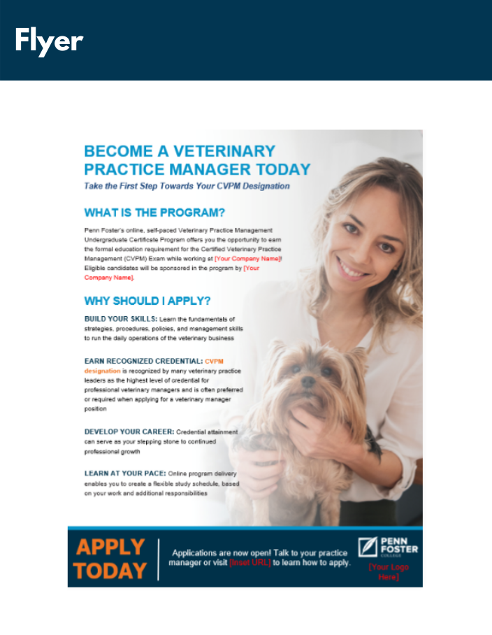 Veterinary Practice Management Flyer Template